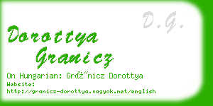 dorottya granicz business card